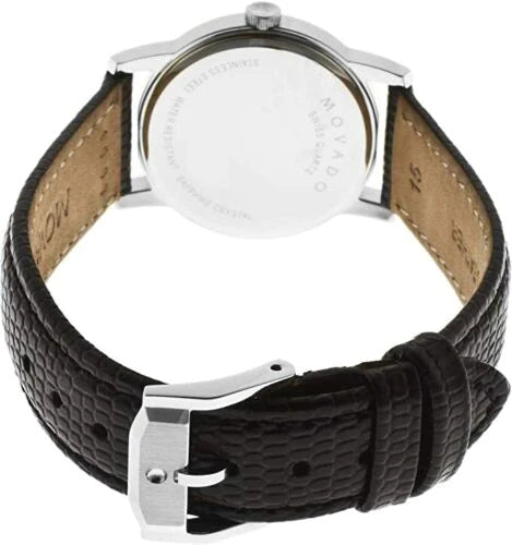  Shop Authentic Movado Museum Blue Dial Black Leather Strap Watch For  Men - 2100009 - Luxxuri