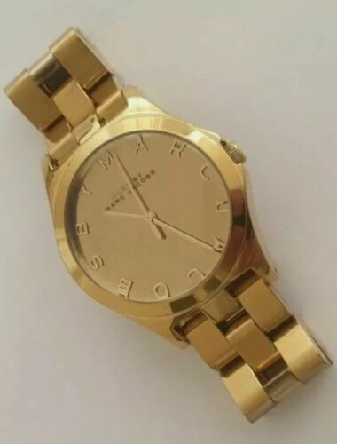  Shop Authentic Marc Jacobs Henry Gold Dial Gold Steel Strap Watch for Women - MBM3211 - Luxxuri