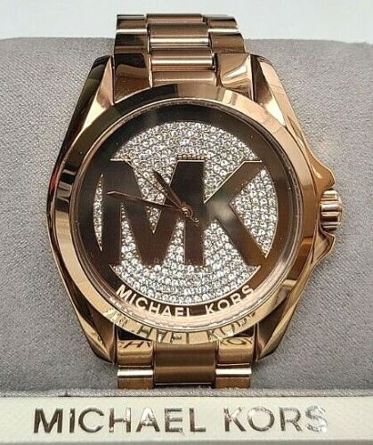  Shop Authentic Michael Kors Bradshaw Rose Gold Dial Rose Gold Steel Strap Watch for Women - MK6437 - Luxxuri