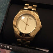  Shop Authentic Marc Jacobs Blade Gold Dial Gold Steel Strap Watch for Women - MBM3126 - Luxxuri