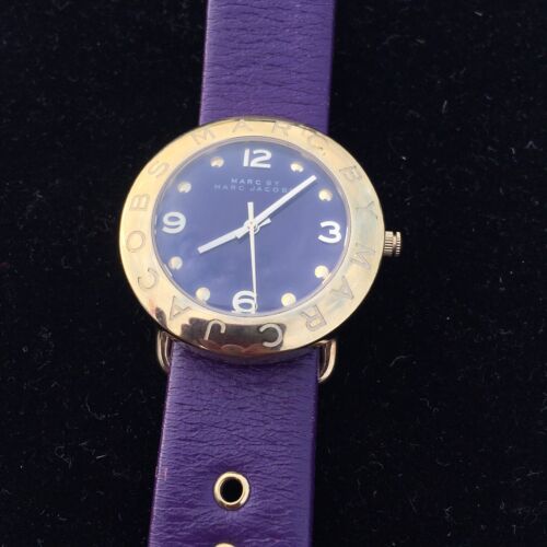  Shop Authentic Marc Jacobs Amy Purple Dial Purple Leather Strap Watch for Women - MBM1151 - Luxxuri