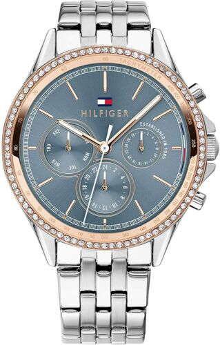  Shop Authentic Tommy Hilfiger Ari Diamonds Blue Dial Silver Steel Strap Watch for Women - 1781976 - Luxxuri