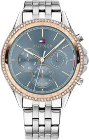  Shop Authentic Tommy Hilfiger Ari Diamonds Blue Dial Silver Steel Strap Watch for Women - 1781976 - Luxxuri