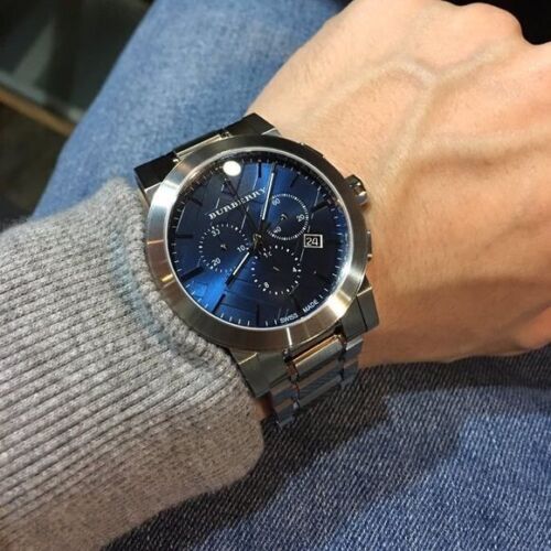  Shop Authentic Burberry The City Blue Dial Silver Steel Strap Watch for Men - BU9363 - Luxxuri