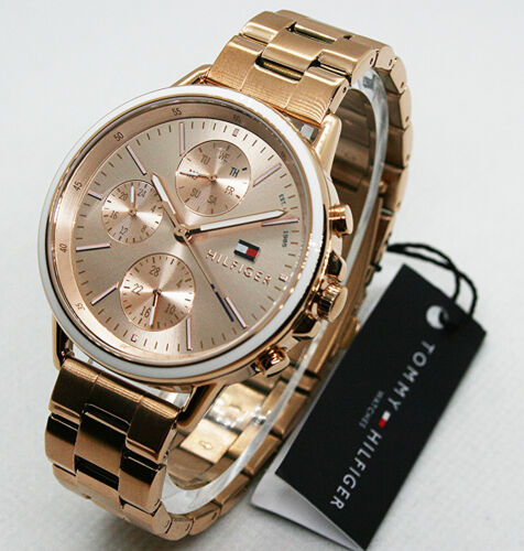  Shop Authentic Tommy Hilfiger Carly Rose Gold Dial Rose Gold Steel Strap Watch for Women - 1781788 - Luxxuri