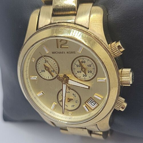  Shop Authentic Michael Kors Runway Gold Dial Gold Steel Strap Watch for Women - MK5384 - Luxxuri