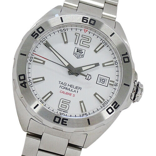  Shop Authentic Tag Heuer Formula 1 Calibre 5 Automatic White Dial Silver Steel Strap Watch for Men - WAZ2114.BA0875 - Luxxuri
