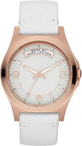  Shop Authentic Marc Jacobs Baby Dave White Dial White Leather Strap Watch for Women - MBM1260 - Luxxuri