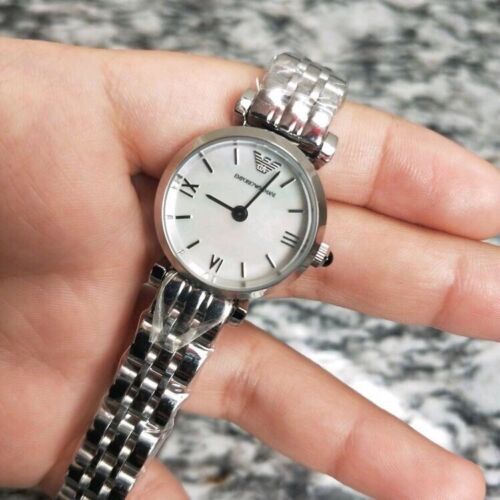  Shop Authentic Emporio Armani Gianni White Dial Silver Steel Strap Watch For Women - AR1763 - Luxxuri