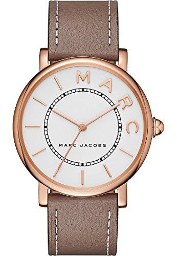 Shop Authentic Marc Jacobs Roxy White Dial Cement Brown Leather Strap Watch for Women - MJ1533 - Luxxuri