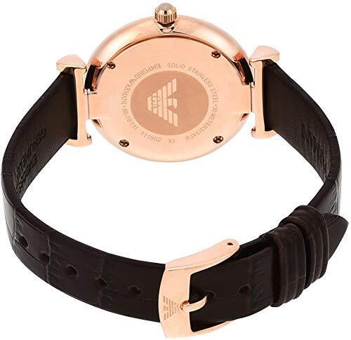  Shop Authentic Emporio Armani Classic Quartz Pink Dial Brown Leather Strap Watch For Women - AR1911 - Luxxuri