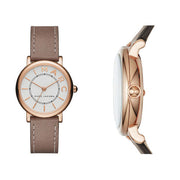  Shop Authentic Marc Jacobs Roxy White Dial Light Brown Leather Strap Watch for Women - MJ1538 - Luxxuri