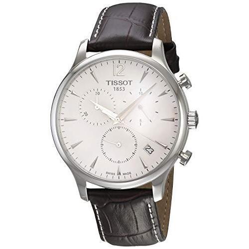  Shop Authentic Tissot T Classic Tradition Chronograph White Dial Brown Leather Strap Watch For Men - T063.617.16.037.00 - Luxxuri