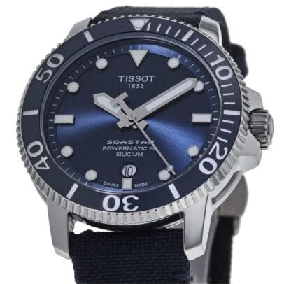  Shop Authentic Tissot Seastar 1000 Powermatic 80 Silicium Blue Dial Blue Nylon Strap Watch For Men - T120.407.17.041.01 - Luxxuri