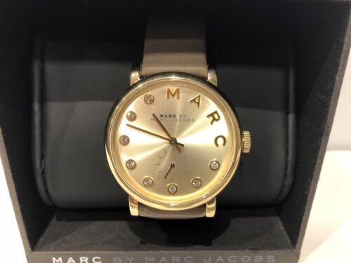  Shop Authentic Marc Jacobs Baker Gold Dial Black Leather Strap Watch for Women - MBM1399 - Luxxuri