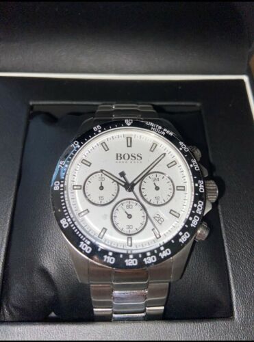  Shop Authentic Hugo Boss Hero Chronograph White Dial Silver Steel Strap Watch for Men - 1513875 - Luxxuri
