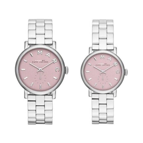  Shop Authentic Marc Jacobs Baker Pink Dial Silver Steel Strap Watch for Women - MBM3280 - Luxxuri