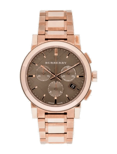  Shop Authentic Burberry The City Grey Dial Rose Gold Steel Strap Unisex Watch - BU9754 - Luxxuri