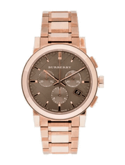  Shop Authentic Burberry The City Grey Dial Rose Gold Steel Strap Unisex Watch - BU9754 - Luxxuri