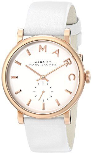  Shop Authentic Marc Jacobs Baker White Dial White Leather Strap Watch for Women - MBM1283 - Luxxuri