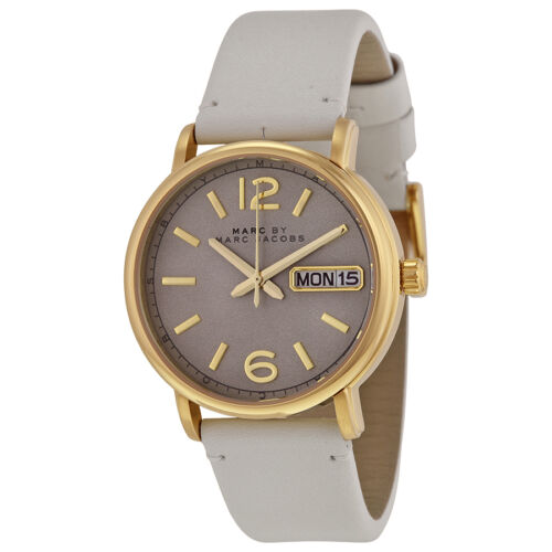  Shop Authentic Marc Jacobs Fergus Grey Dial Grey Leather Strap Watch for Women - MBM8654 - Luxxuri