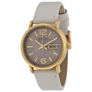  Shop Authentic Marc Jacobs Fergus Grey Dial Grey Leather Strap Watch for Women - MBM8654 - Luxxuri