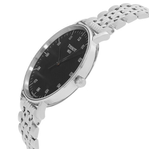  Shop Authentic Tissot Everytime Large Black Dial Silver Mesh Bracelet Watch For Men - T109.610.11.077.00 - Luxxuri