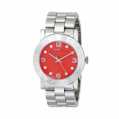  Shop Authentic Marc Jacobs Amy Red Dial Silver Steel Strap Watch for Women - MBM3302 - Luxxuri