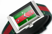  Shop Authentic Gucci G-Frame Mother of Pearl Dial Two Tone Nylon Strap Watch For Women - YA147404 - Luxxuri