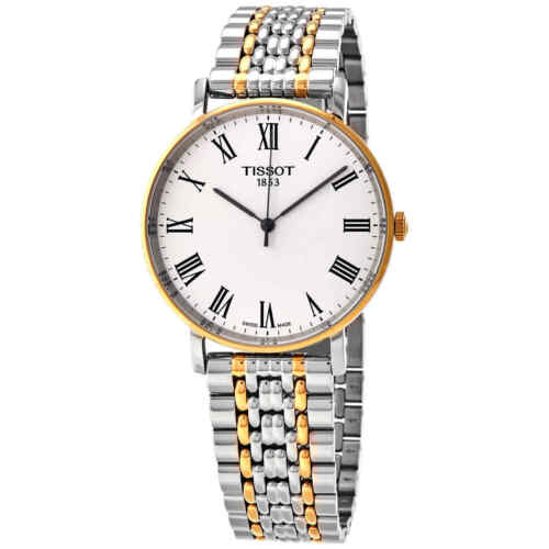  Shop Authentic Tissot Everytime Medium White Dial Two Tone Mesh Bracelet Watch For Men - T109.410.22.033.00 - Luxxuri