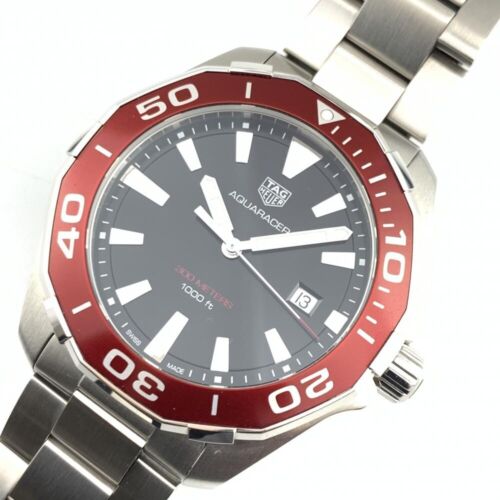  Shop Authentic Tag Heuer Aquaracer Black Dial Silver Steel Strap Watch for Men - WAY101B.BA0746 - Luxxuri