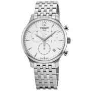  Shop Authentic Tissot T Classic Tradition Chronograph White Dial Silver Steel Strap Watch For Men - T063.617.11.037.00 - Luxxuri