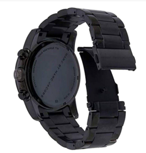  Shop Authentic Marc Jacobs Larry Chronograph Black Dial Black Steel Strap Watch for Men - MBM8606 - Luxxuri
