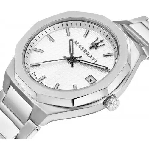  Shop Authentic Maserati Stile 3H White Dial Silver Steel Strap Watch For Men - R8853142005 - Luxxuri