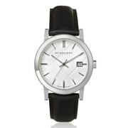  Shop Authentic Burberry The City White Dial Black Leather Strap Watch for Men - BU9008 - Luxxuri