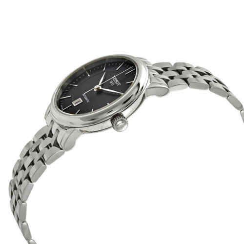  Shop Authentic Tissot T Classic Carson Premium Automatic Lady Black Dial Silver Steel Strap Watch for Women - T122.207.11.051.00 - Luxxuri