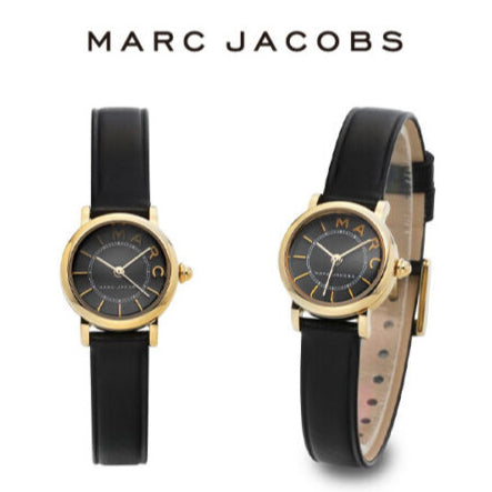  Shop Authentic Marc Jacobs Roxy Black Dial Black Leather Strap Watch for Women - MJ1585 - Luxxuri