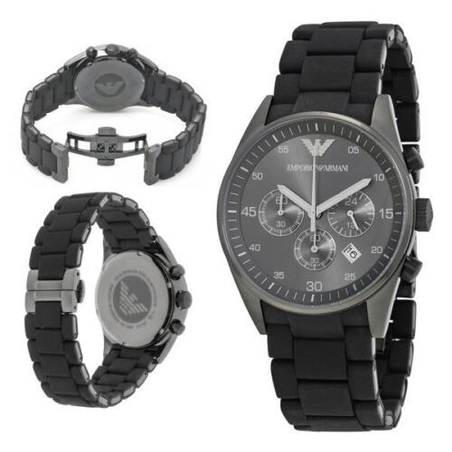  Shop Authentic Emporio Armani Sportivo Chronograph Black Dial Black Stainless Steel Watch For Men - AR5889 - Luxxuri