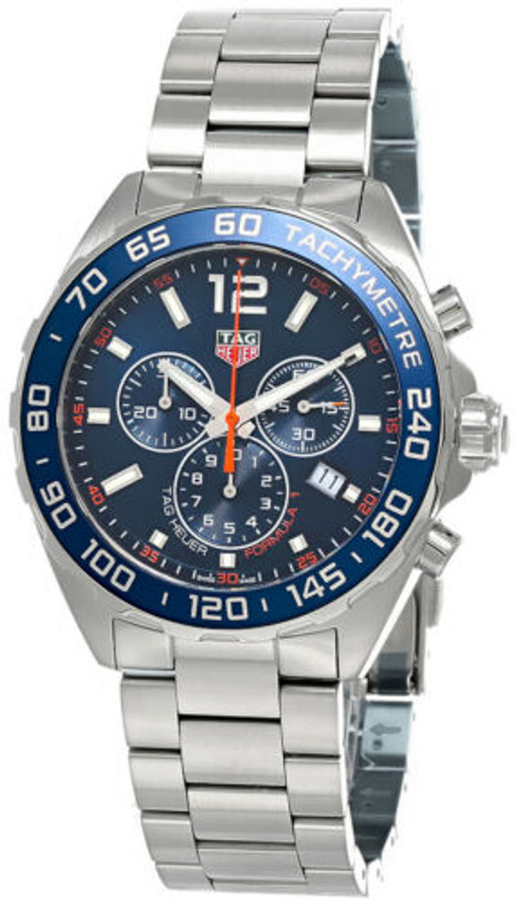  Shop Authentic Tag Heuer Formula 1 Chronograph Blue Dial Silver Steel Strap Watch for Men - CAZ1014.BA0842 - Luxxuri