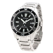  Shop Authentic Citizen Promaster Diver Chronograph Black Dial Silver Steel Strap Watch For Men - BN0190-82E - Luxxuri