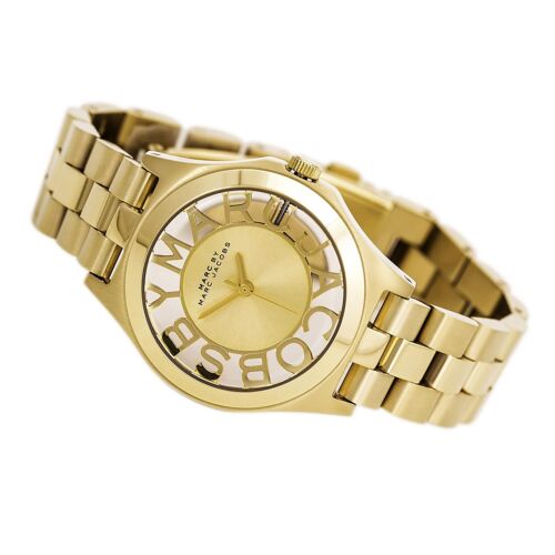  Shop Authentic Marc Jacobs Henry Gold Dial Gold Steel Strap Watch for Women - MBM3292 - Luxxuri