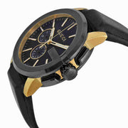  Shop Authentic Gucci G Chrono Black Dial Black Leather Strap Watch For Men - YA101203 - Luxxuri