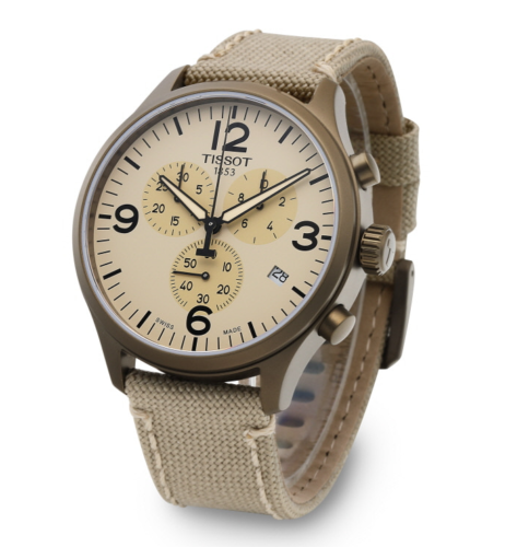  Shop Authentic Tissot Chrono XL Beige Diag Beige NATO Strap Watch For Men - T116.617.37.267.01 - Luxxuri