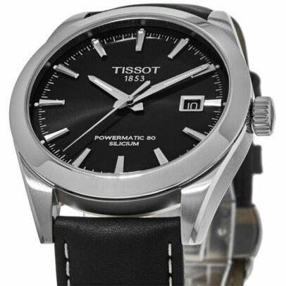  Shop Authentic Tissot Gentleman Powermatic 80 Silicium Black Dial Black Leather Strap Watch For Men - T127.407.16.051.00 - Luxxuri