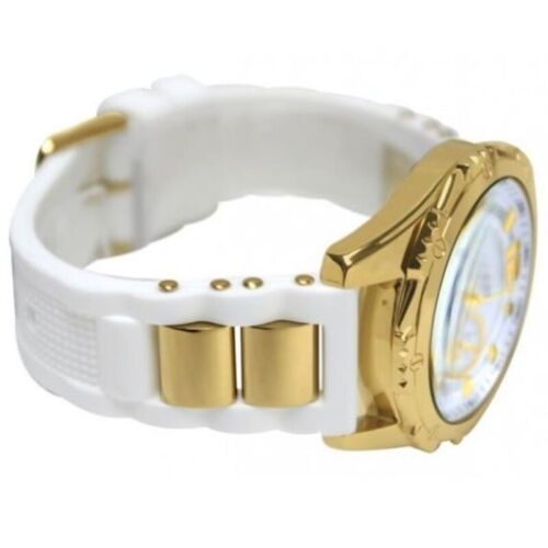  Shop Authentic Guess Intrepid White Dial Two Tone Silicone Strap Watch For Women - W0325L2 - Luxxuri