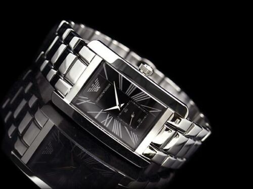  Shop Authentic Emporio Armani Classic Black Dial Silver Stainless Steel Strap Watch For Men - AR0156 - Luxxuri