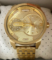  Shop Authentic Diesel Mini Daddy Gold Dial Gold Steel Strap Watch For Men - DZ7306 - Luxxuri