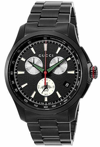  Shop Authentic Gucci G-Timeless Chronograph Black Dial Black Steel Strap Watch For Men - YA126268 - Luxxuri
