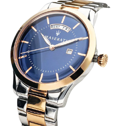  Shop Authentic Maserati Tradizione Blue Dial Two Tone Steel Strap Watch For Men - R8853125001 - Luxxuri