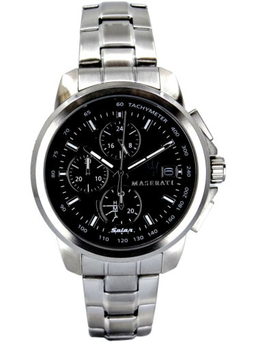  Shop Authentic Maserati Successo Solar Edition Black Dial Silver Steel Strap Watch For Men - R8873645003 - Luxxuri